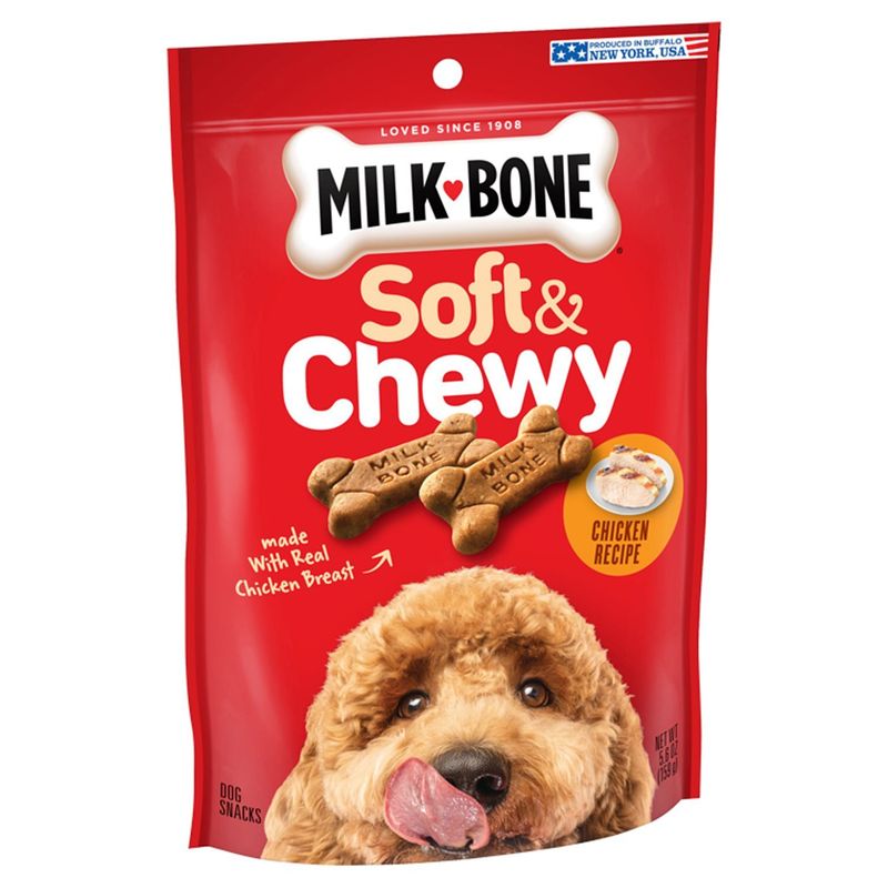 Milk Bone Soft &amp; Chewy Chicken Recipe Dog Snacks, 5.6 oz