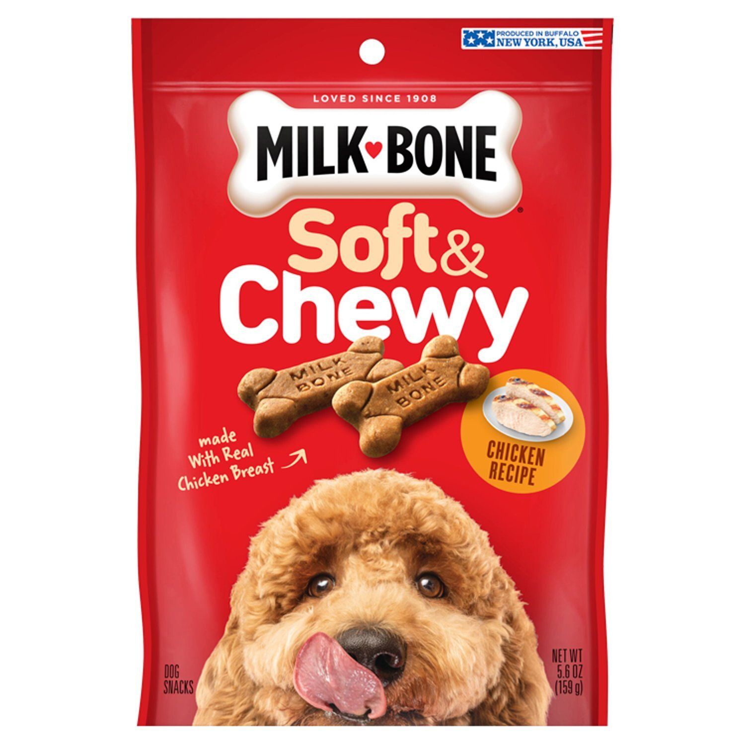 Milk Bone Soft &amp; Chewy Chicken Recipe Dog Snacks, 5.6 oz