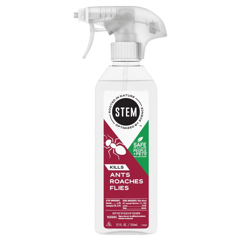 STEM Kills Ants Roaches Flies Spray, 12 fl oz