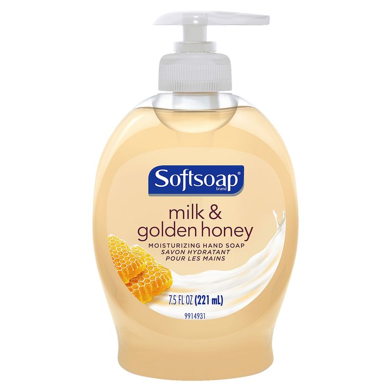 Softsoap Liquid Hand Soap Pump, Milk &amp; Golden Honey - 7.5 Fluid Ounce