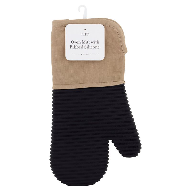 Ritz Oven Mitt with Ribbed Silicone, Putty