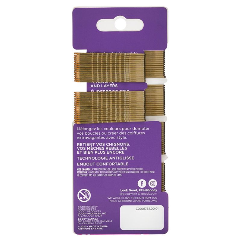 Goody Bobby Pins Brown, 90 count