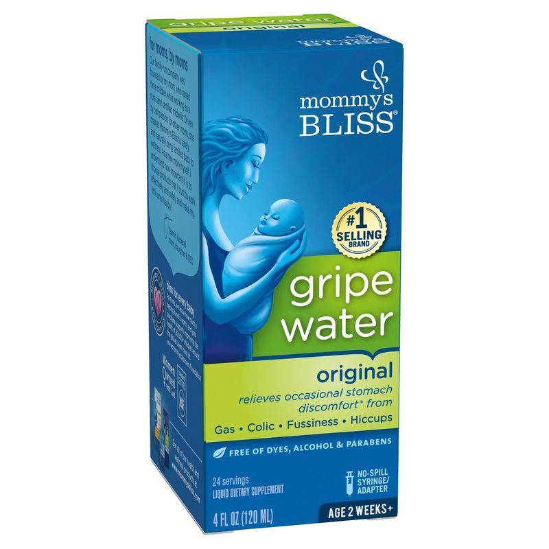 Mommy's Bliss Original Gripe Water Liquid Dietary Supplement, Age 2 Weeks+, 4 fl oz