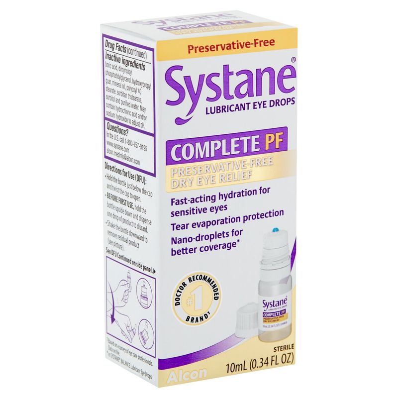 Systane Complete PF Lubricant Eye Drops, 0.34 fl oz