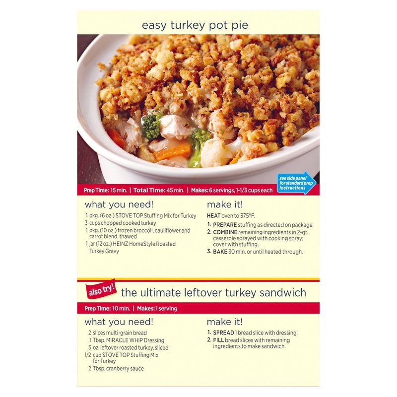 Stove Top Stuffing Mix for Turkey Twin Pack, 6 oz, 2 count