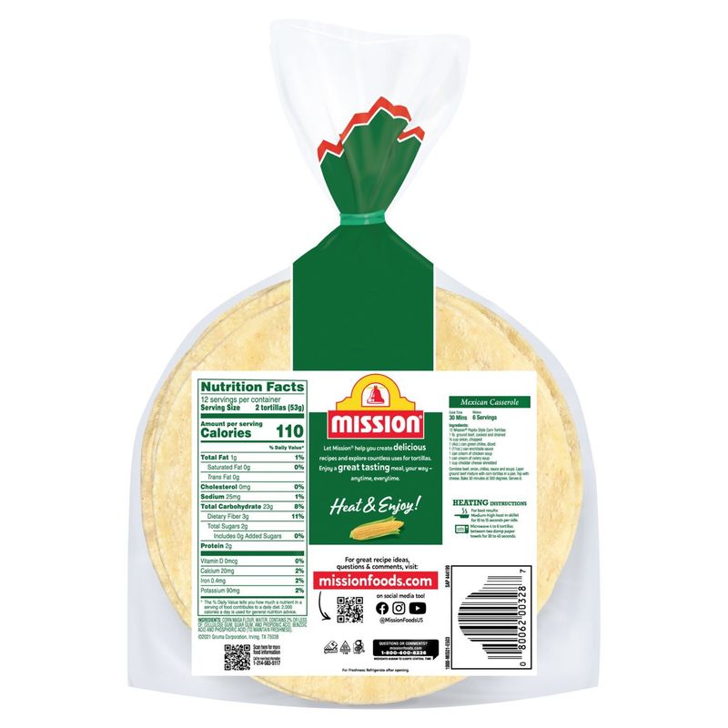 Mission Pepito Style Corn Tortillas, 24 count, 22.5 oz