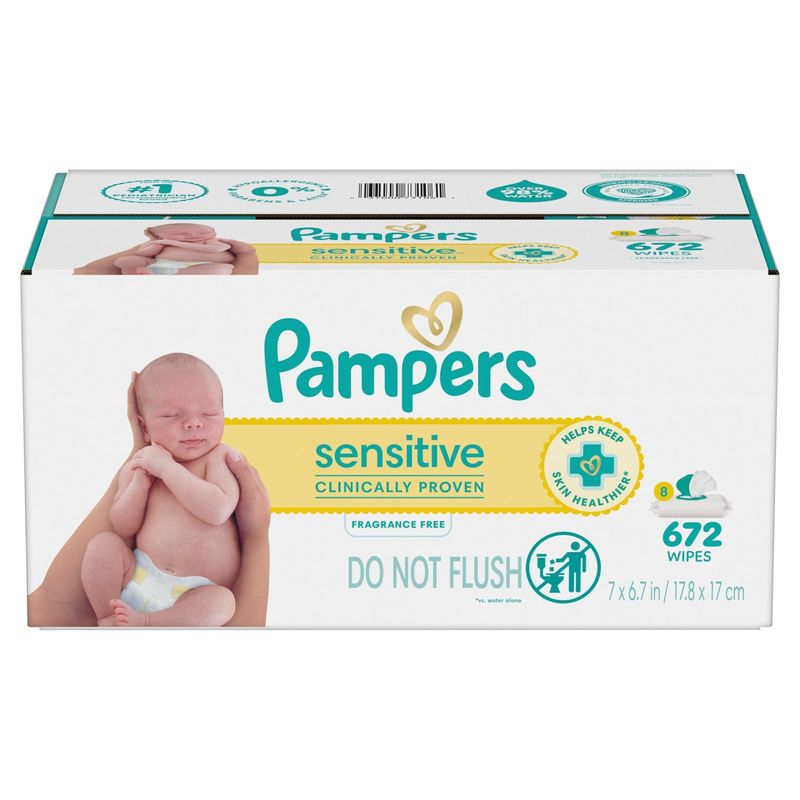 Pampers Sensitive Wipes, 672 count