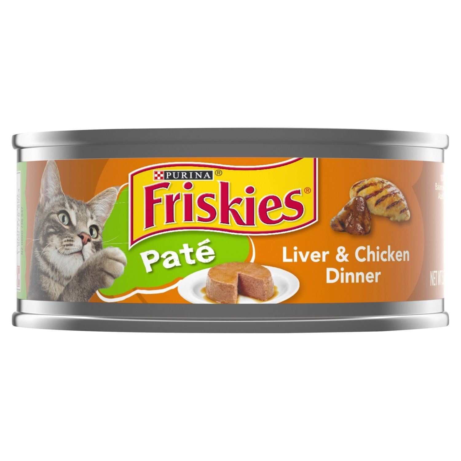 Purina Friskies Paté Liver &amp; Chicken Dinner Cat Food, 5.5 oz