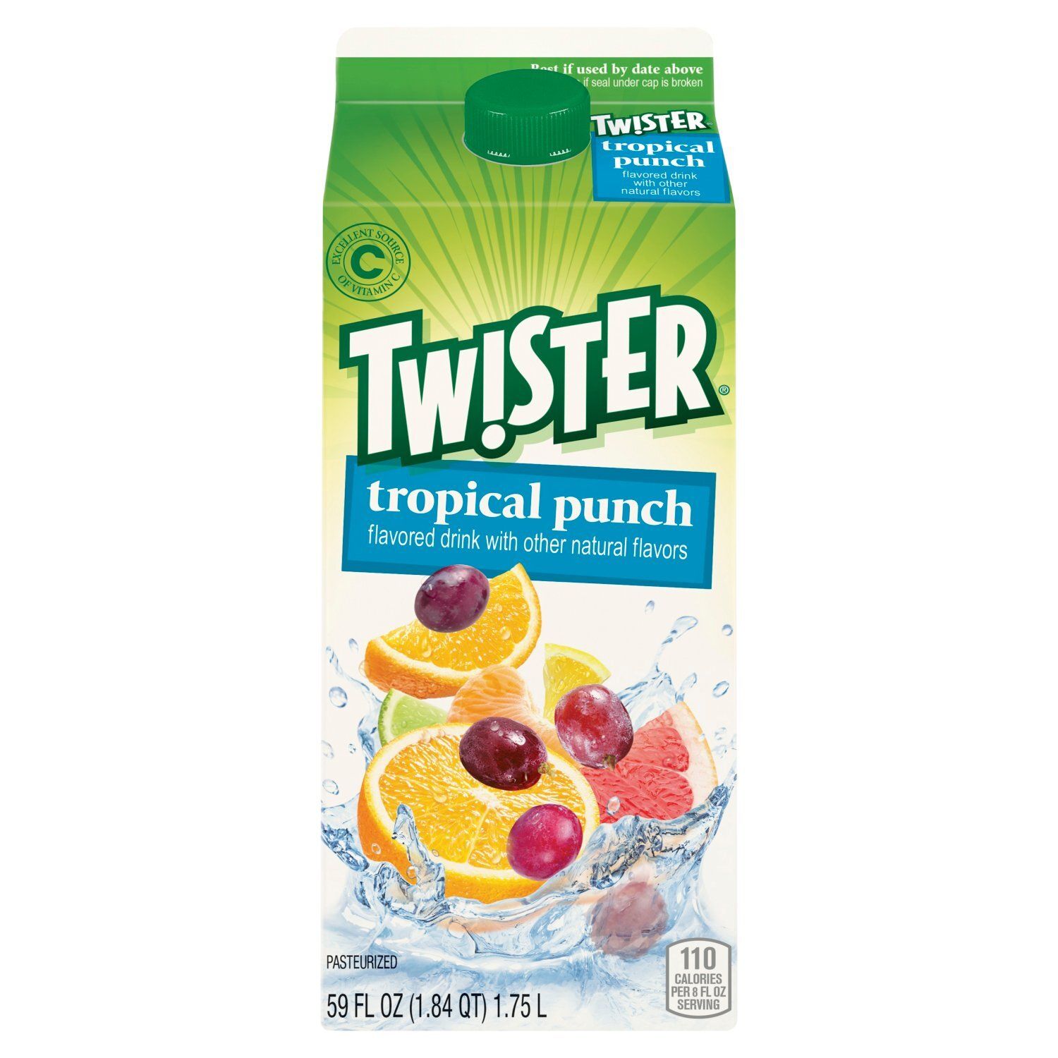 Tw!ster Tropical Punch Flavored Drink 59 Fluid Ounce Paper Carton