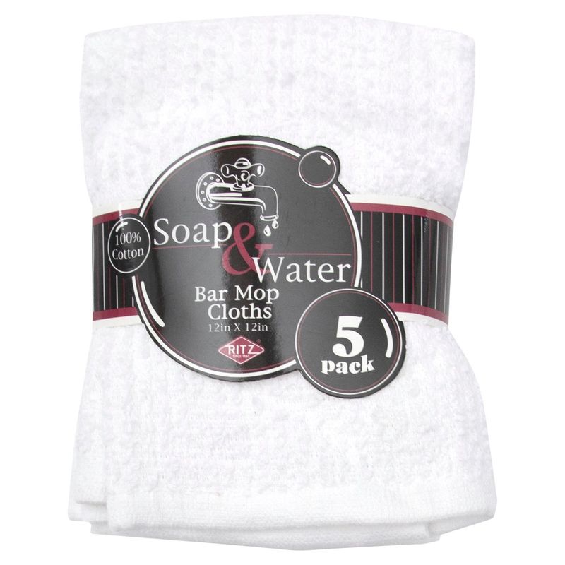Ritz Bar Mop, White, 5 Pack