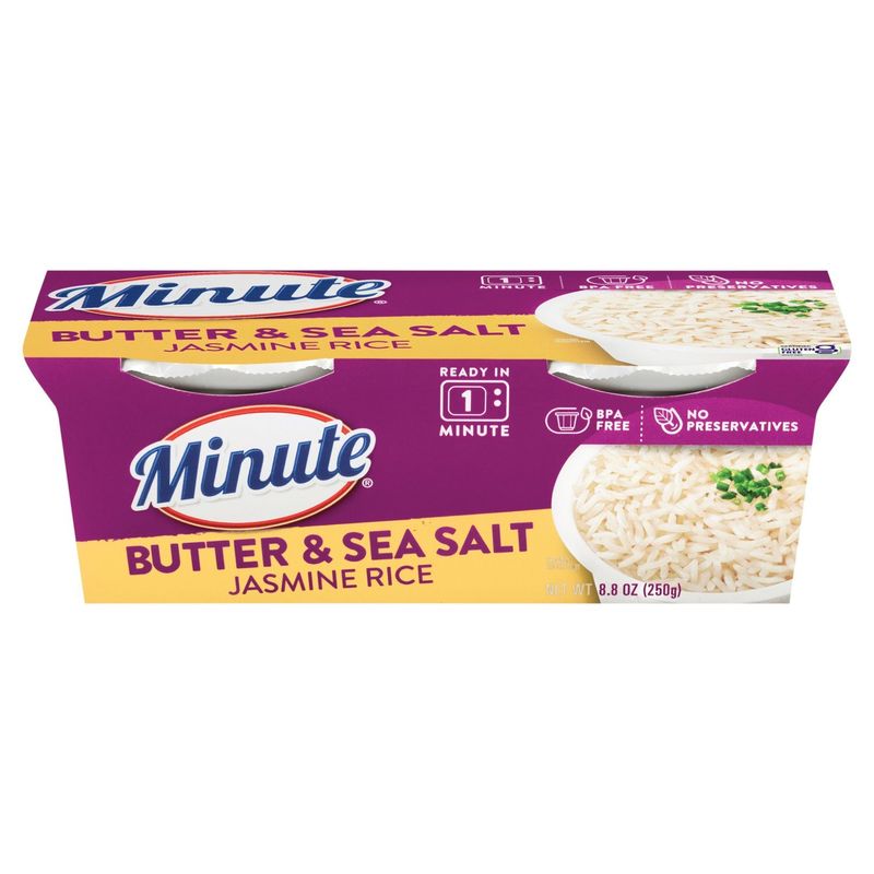Minute Ready to Serve Butter &amp; Sea Salt Jasmine Rice Cups, 8.8 oz