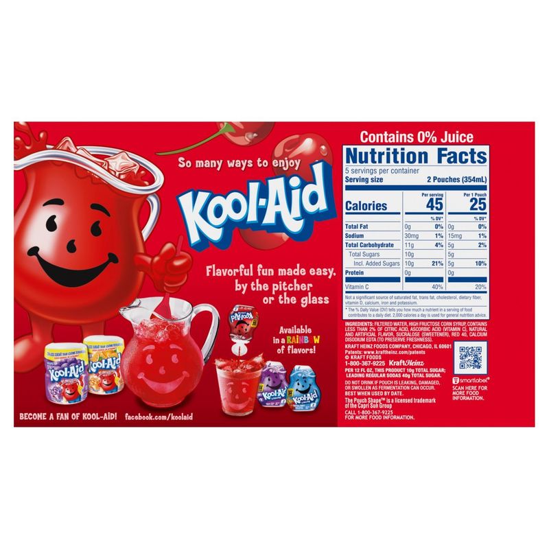 Kool-Aid Jammers Cherry Drink, 6 fl oz, 10 count
