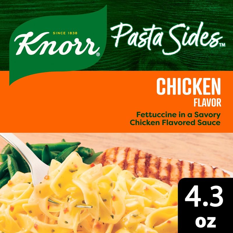 Knorr Pasta Sides Fettuccine in a Savory Chicken Flavored Sauce, 4.3 oz