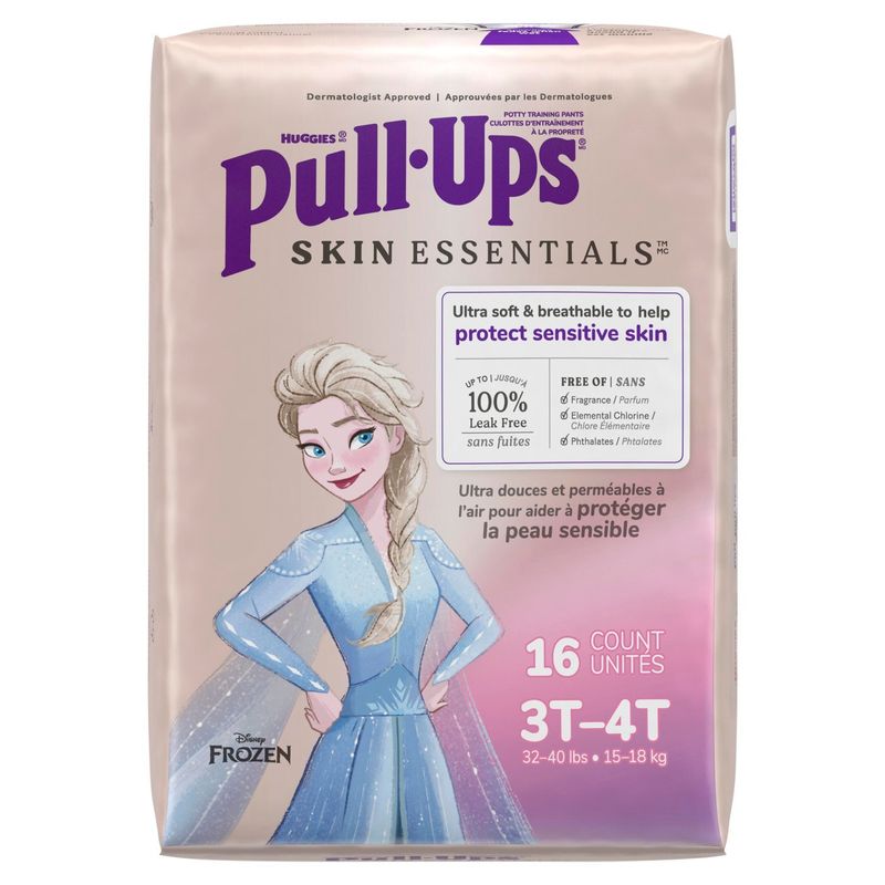 Huggies Pull-Ups Skin Essentials Disney Frozen Potty Training Pants, Size 3T-4T, 32-40 lbs, 16 count