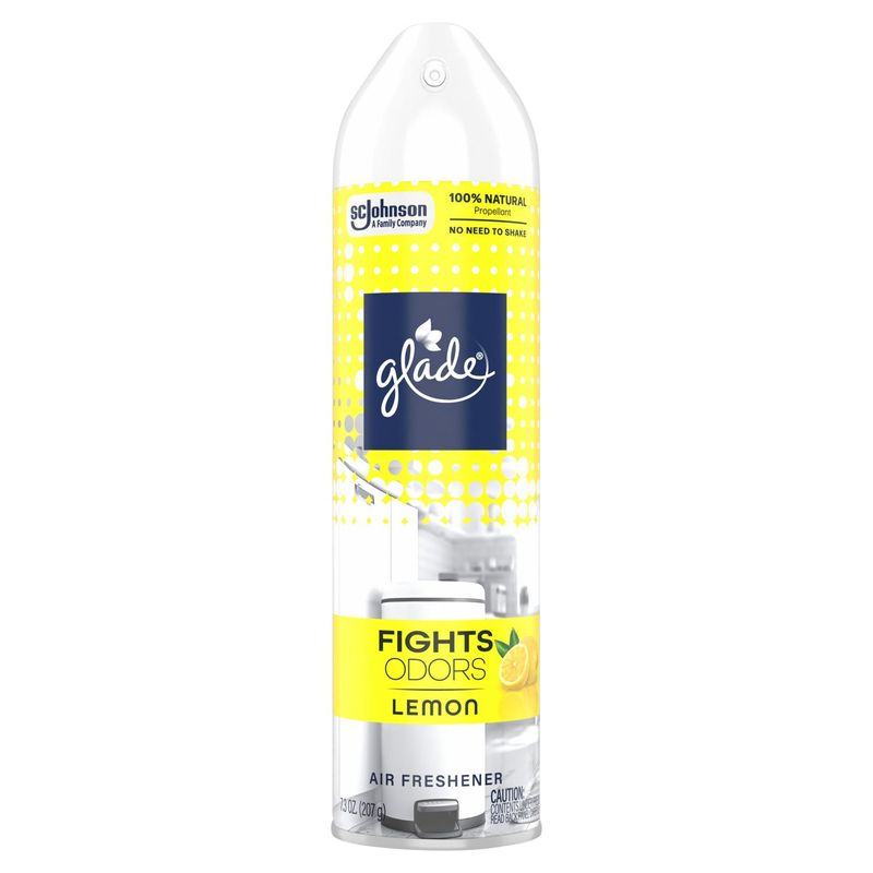 Glade Odor Fighting Air Freshener Spray, Lemon, 7.3 oz, 1pk