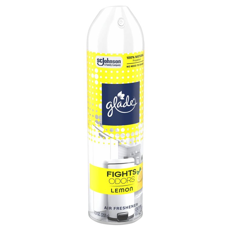Glade Odor Fighting Air Freshener Spray, Lemon, 7.3 oz, 1pk