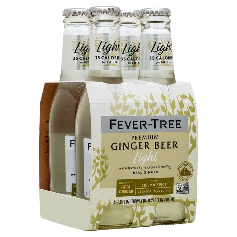 Fever-Tree Light Premium Ginger Beer, 6.8 fl oz, 4 count