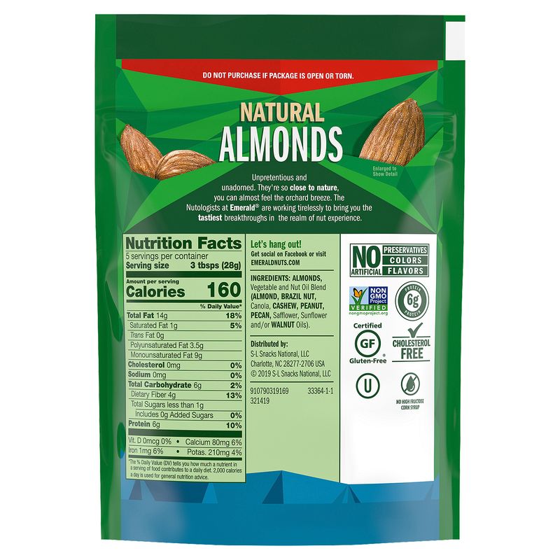 Emerald Nuts Natural Almonds, 5 Oz