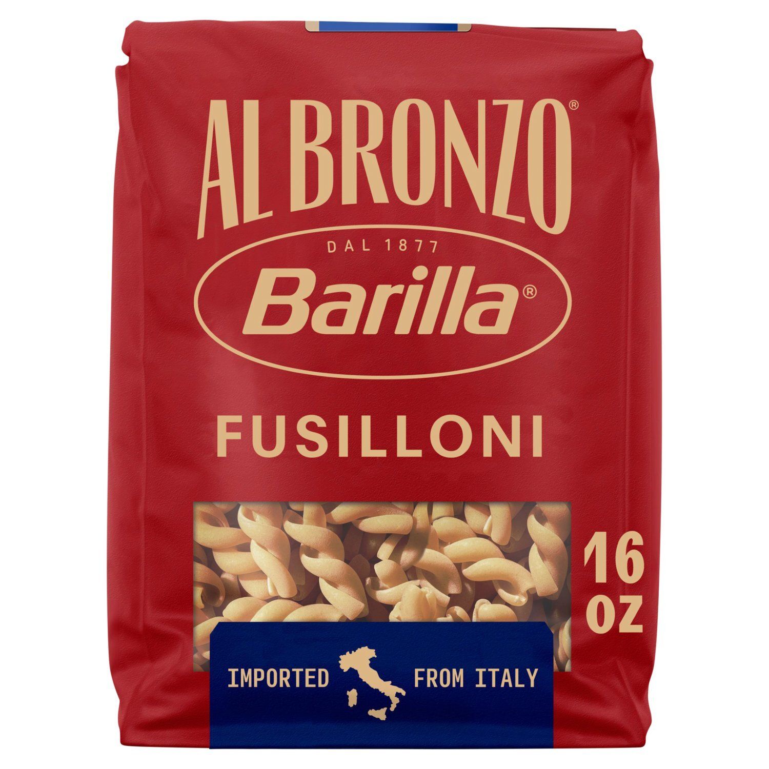 Barilla Al Bronzo Fusilloni N.380 Pasta, 1 lb