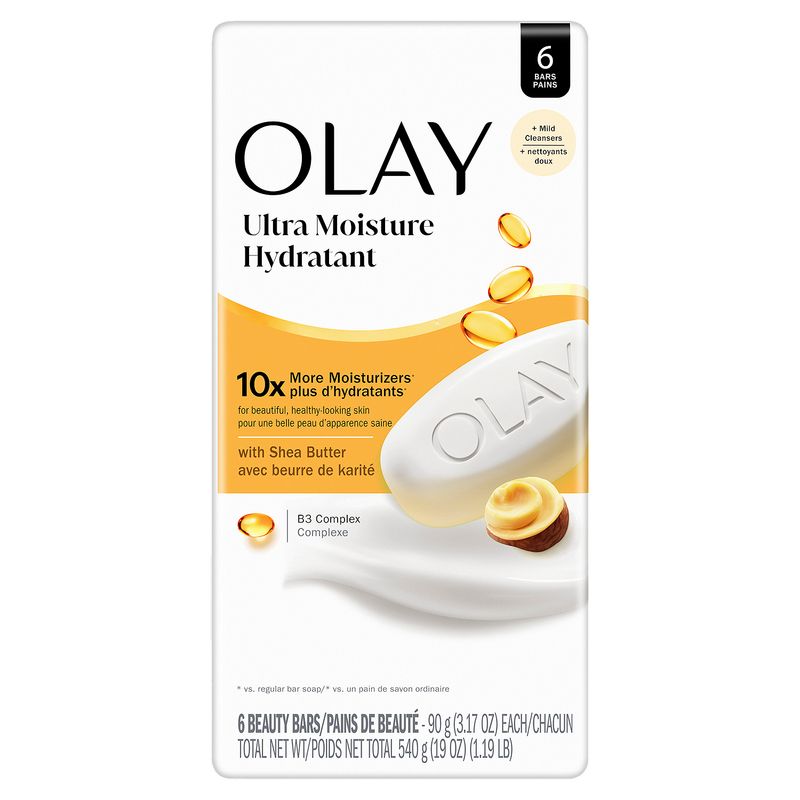 Olay Ultra Moisture Hydratant Beauty Bars, 3.17 oz, 6 count
