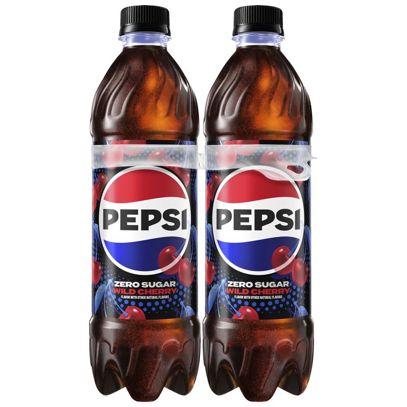Pepsi Zero Sugar Soda Wild Cherry 16.9 Fl Oz, 6 Count