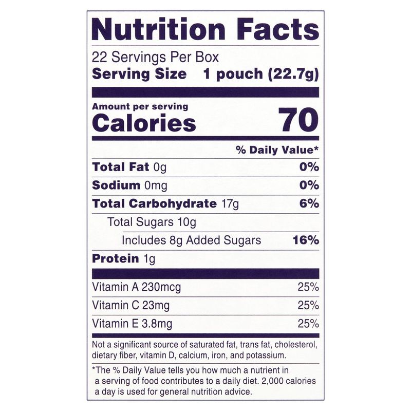 Welch's Mango - Peach Fruit Snacks Pouches Value Pack, 0.8 oz, 22 count