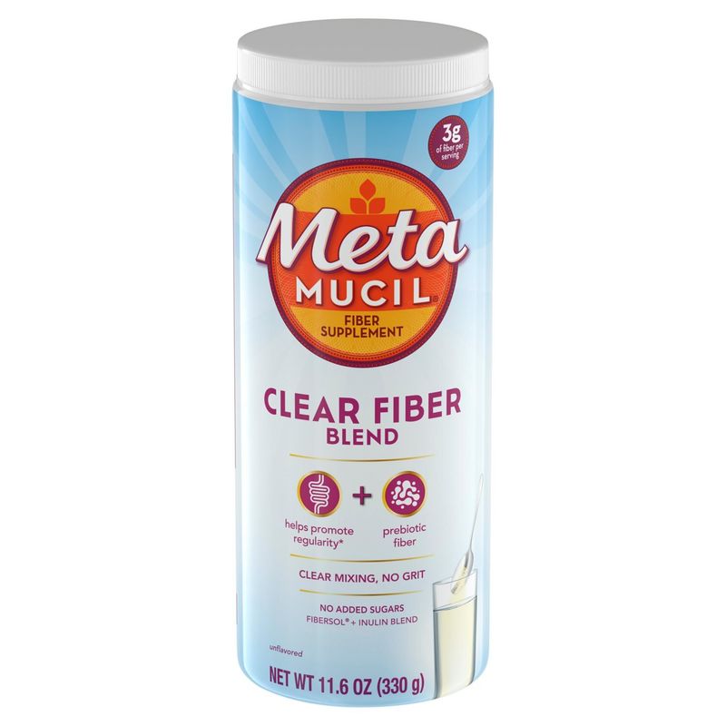 Metamucil Unflavored Clear Fiber Blend Fiber Supplement, 11.6 oz