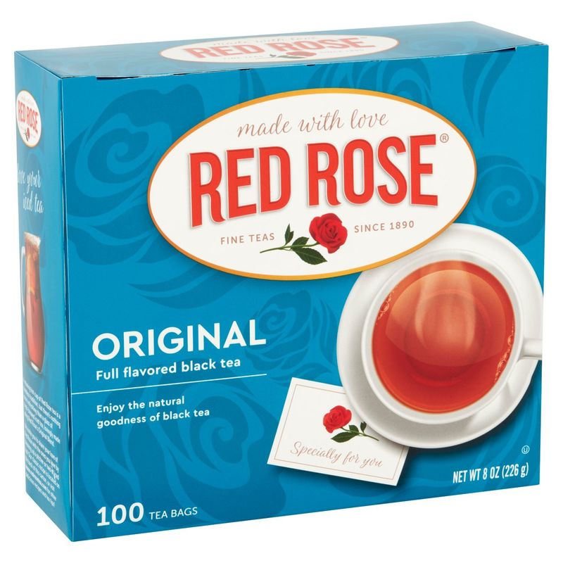 Red Rose Original Full Flavored Black Tea Bags, 100 count, 8 oz