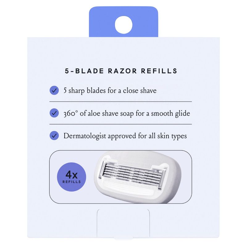 Billie 5-Blade Razor Refills, 4 count