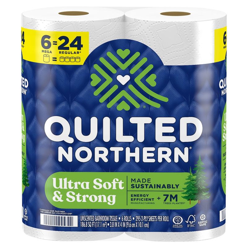 Quilted Northern Ultra Soft &amp; Strong Unscented Bathroom Tissue, 6 count