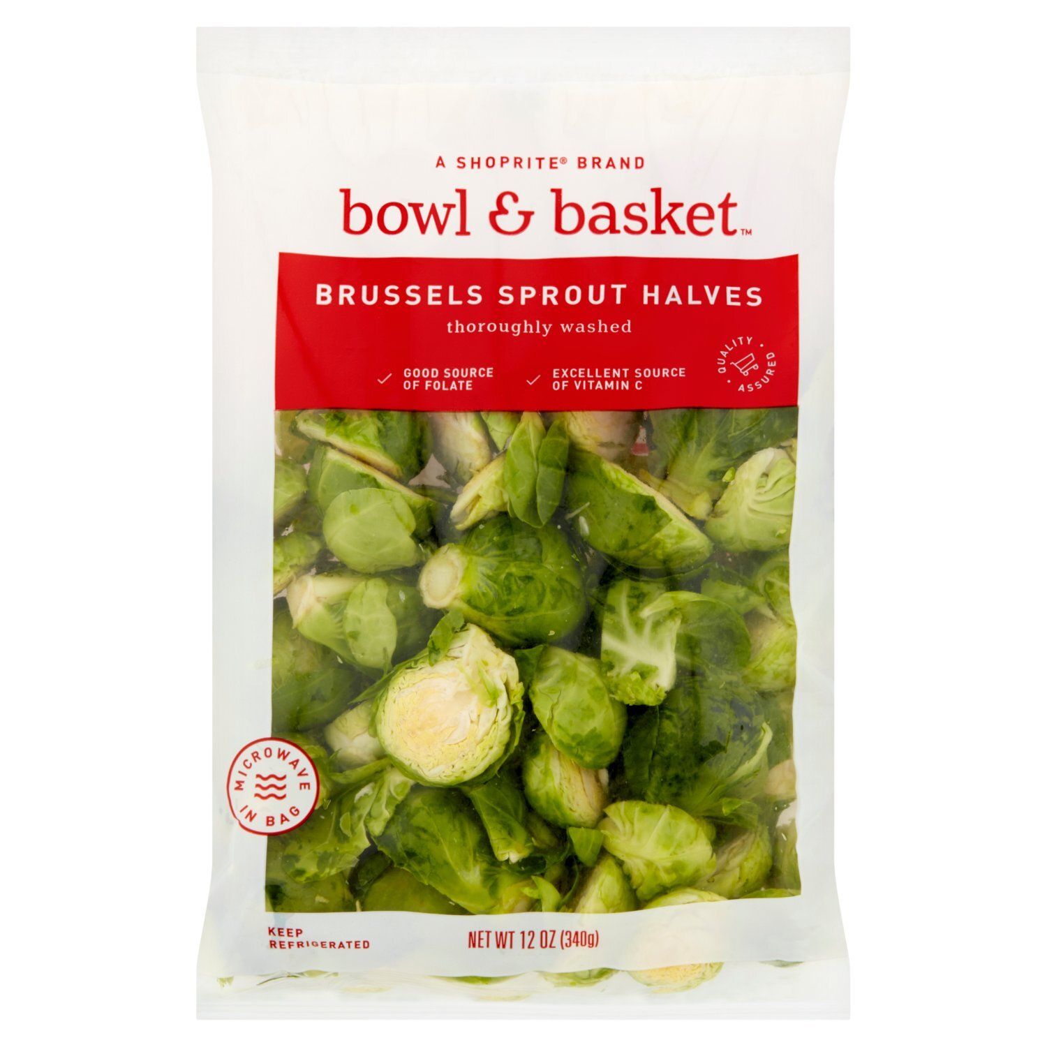 Bowl &amp; Basket Brussels Sprout Halves, 12 oz bag