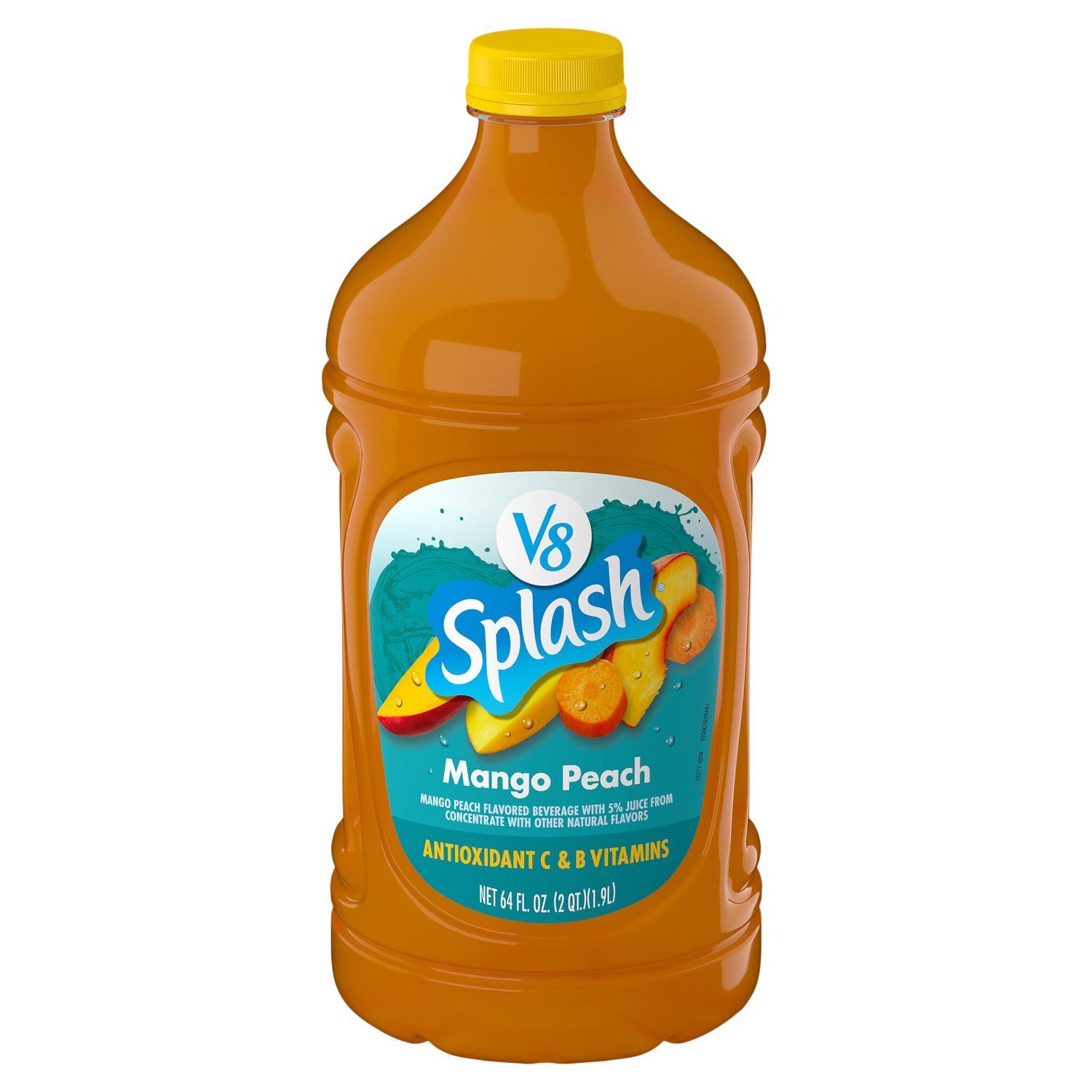V8 Splash Mango Peach Flavored Beverage, 64 fl oz