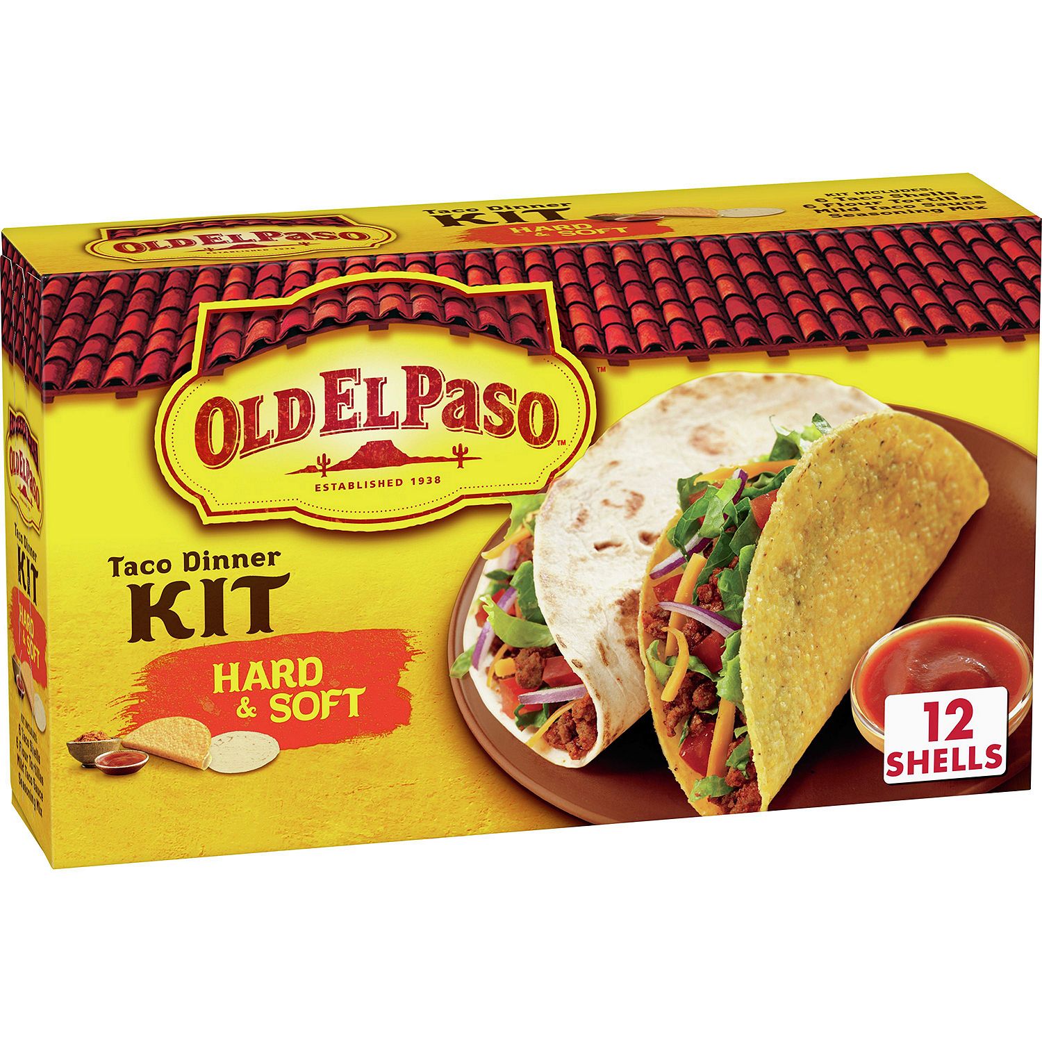 Old El Paso Hard &amp; Soft Taco Dinner Kit, 11.4 oz