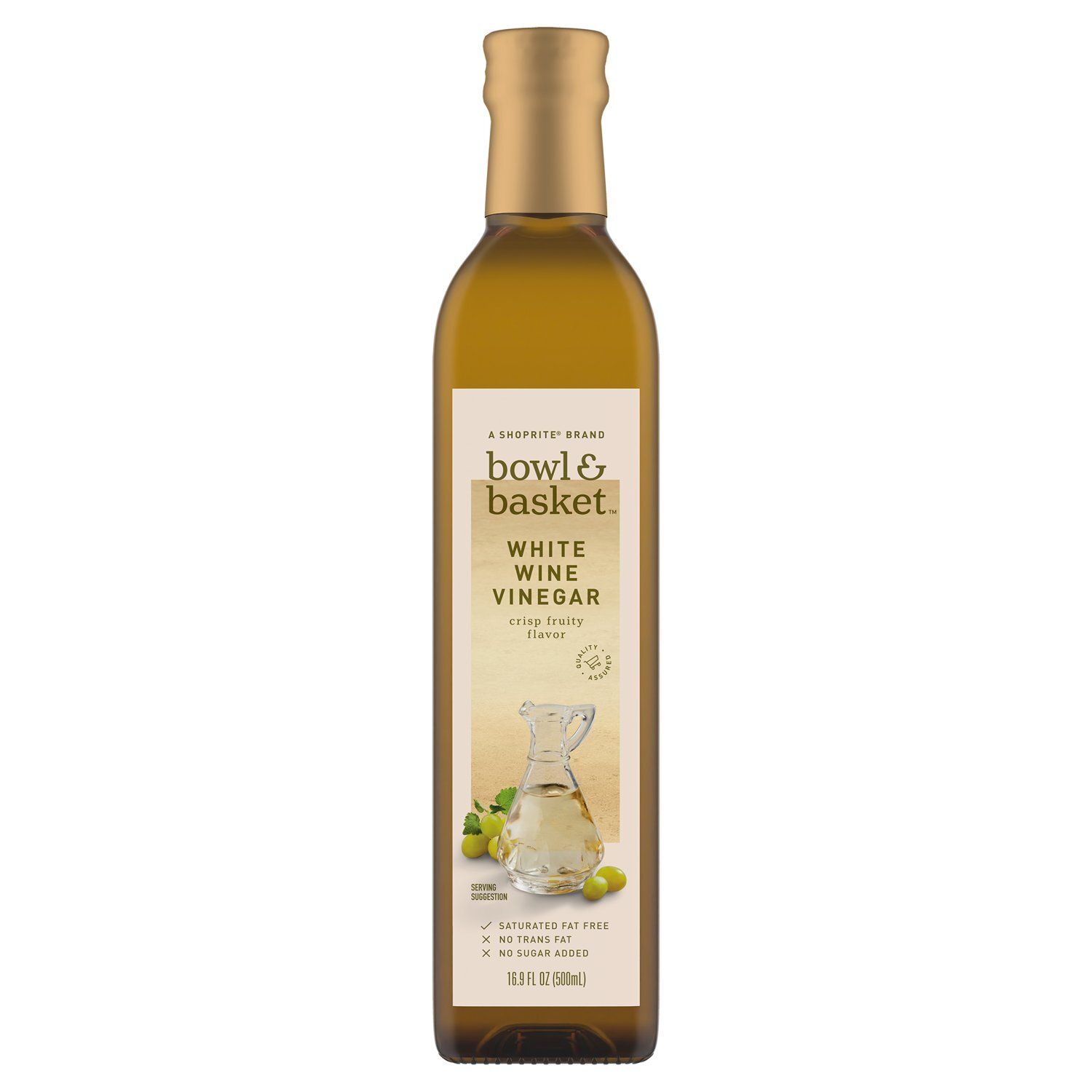Bowl &amp; Basket White Wine Vinegar, 16.9 fl oz