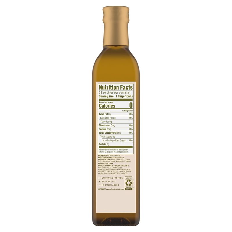 Bowl &amp; Basket White Wine Vinegar, 16.9 fl oz