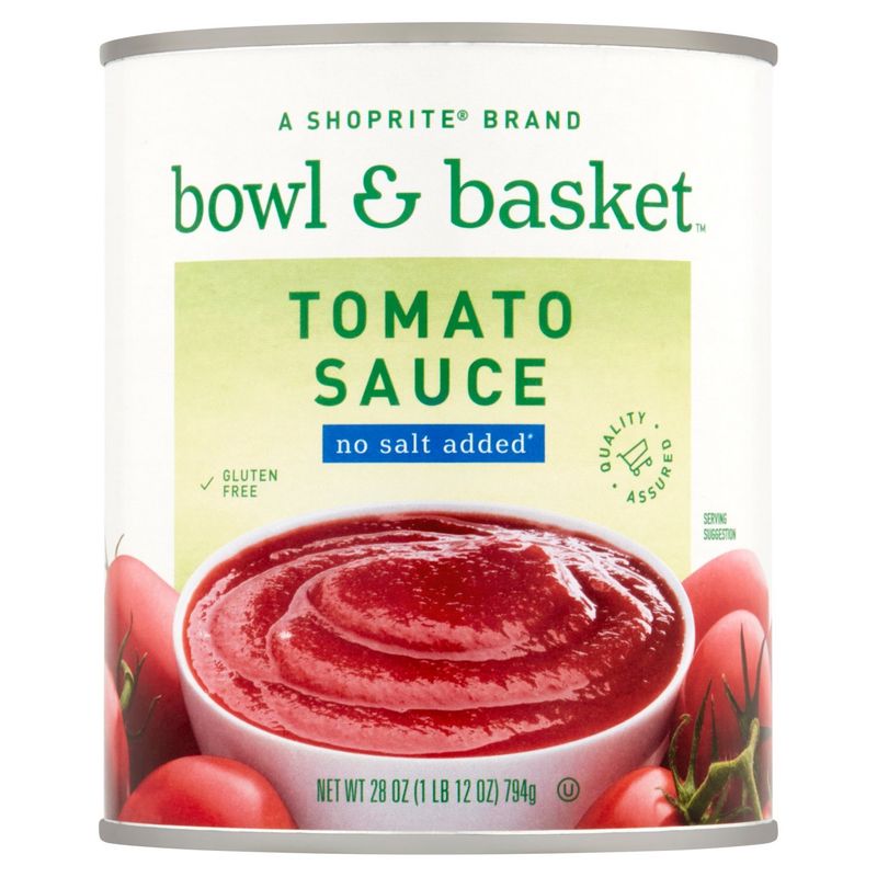 Bowl &amp; Basket No Salt Added Tomato Sauce, 28 oz