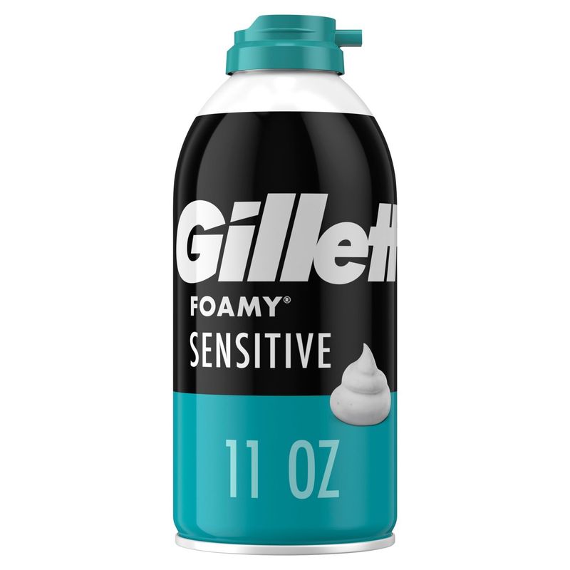 Gillette Foamy Sensitive Shave Foam, 11 oz