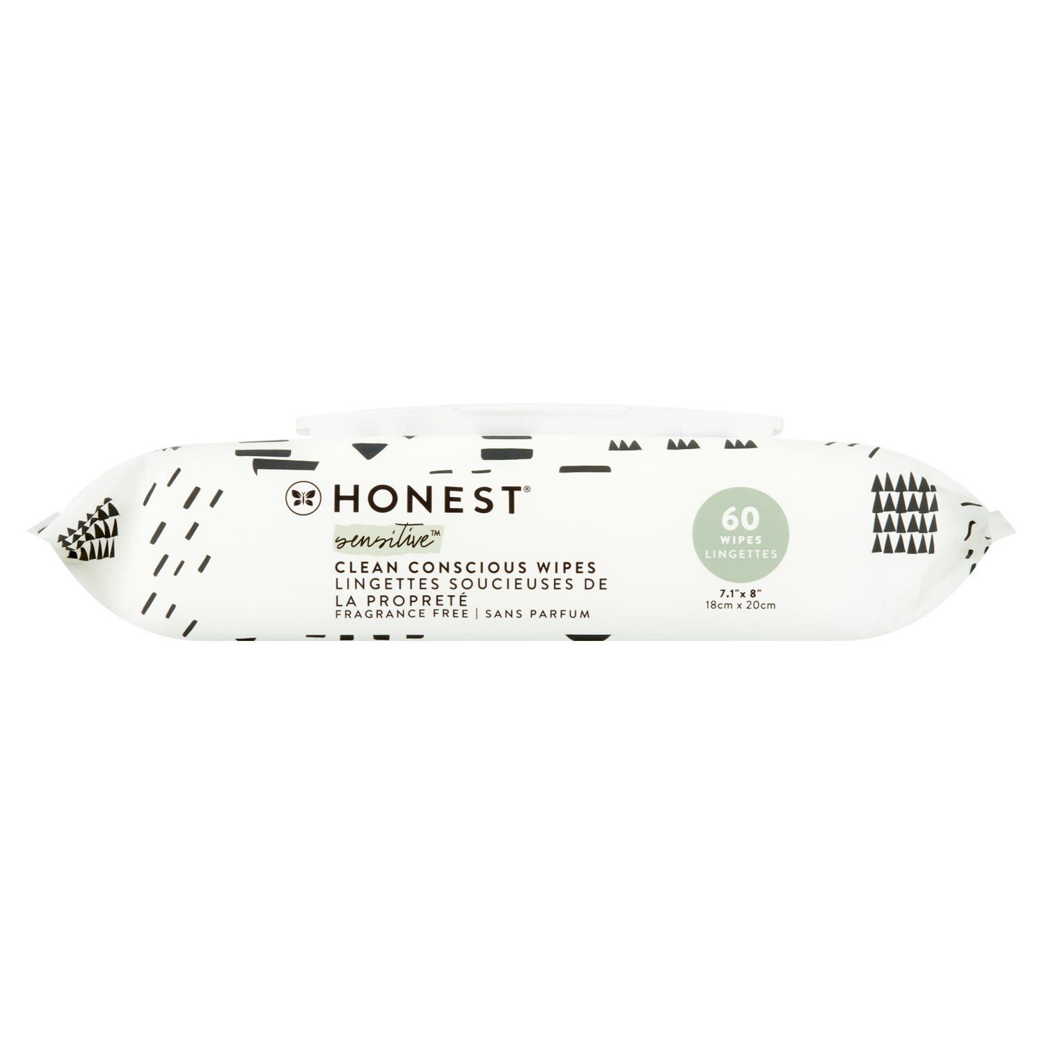 Honest Sensitive Clean Conscious Wipes, 60 count