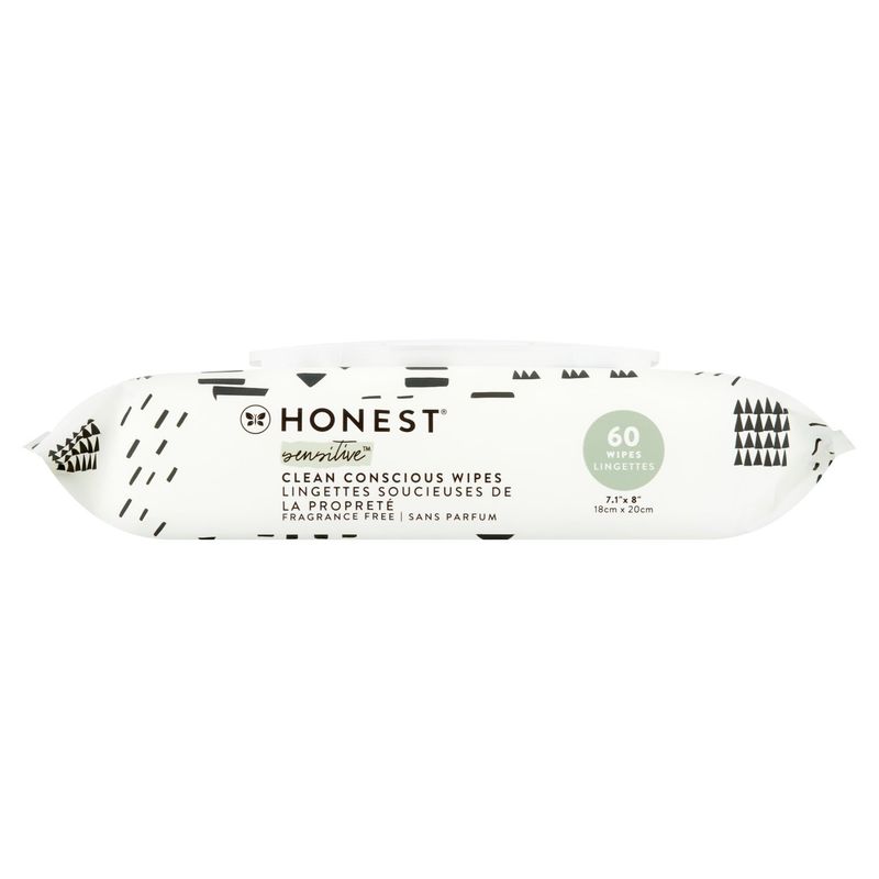 Honest Sensitive Clean Conscious Wipes, 60 count