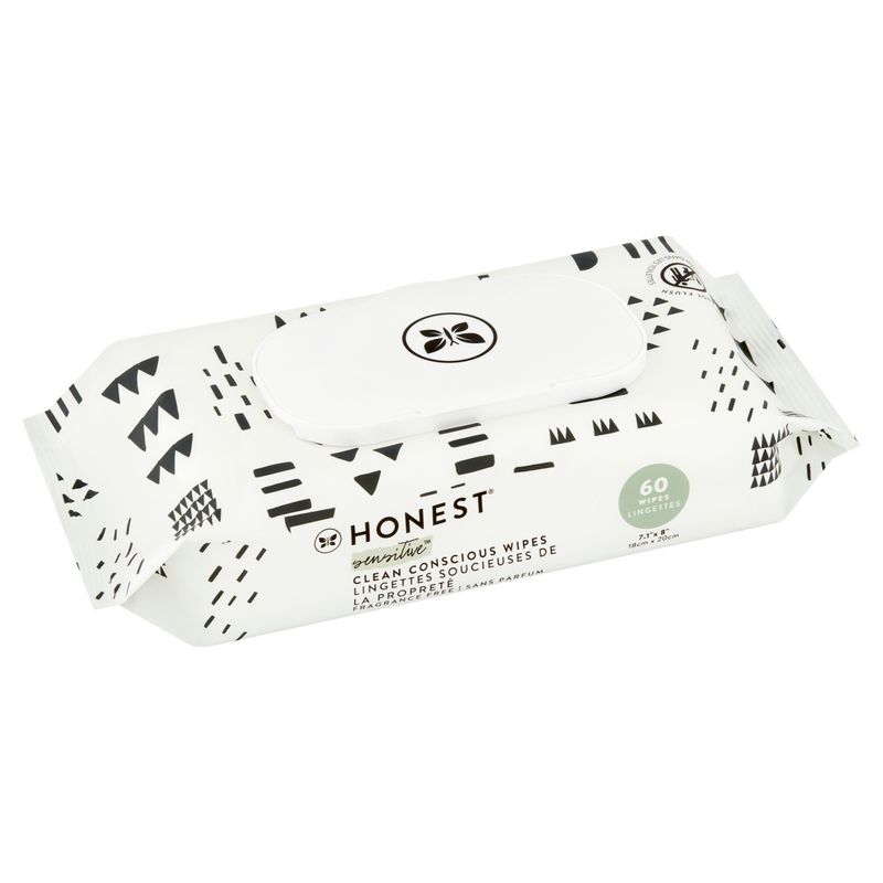 Honest Sensitive Clean Conscious Wipes, 60 count