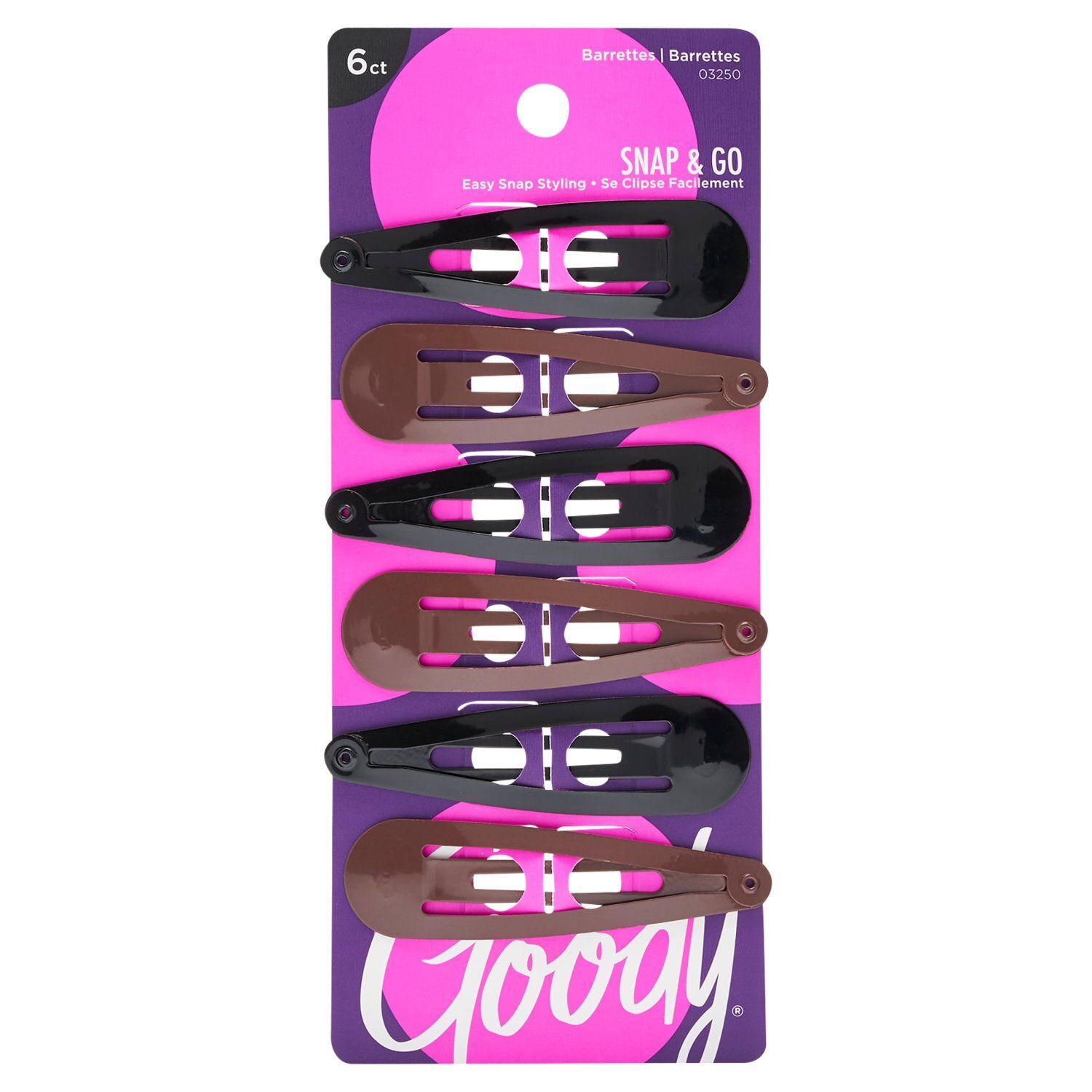 Goody Classics Med Sandswirl Contour Clip, 6 count