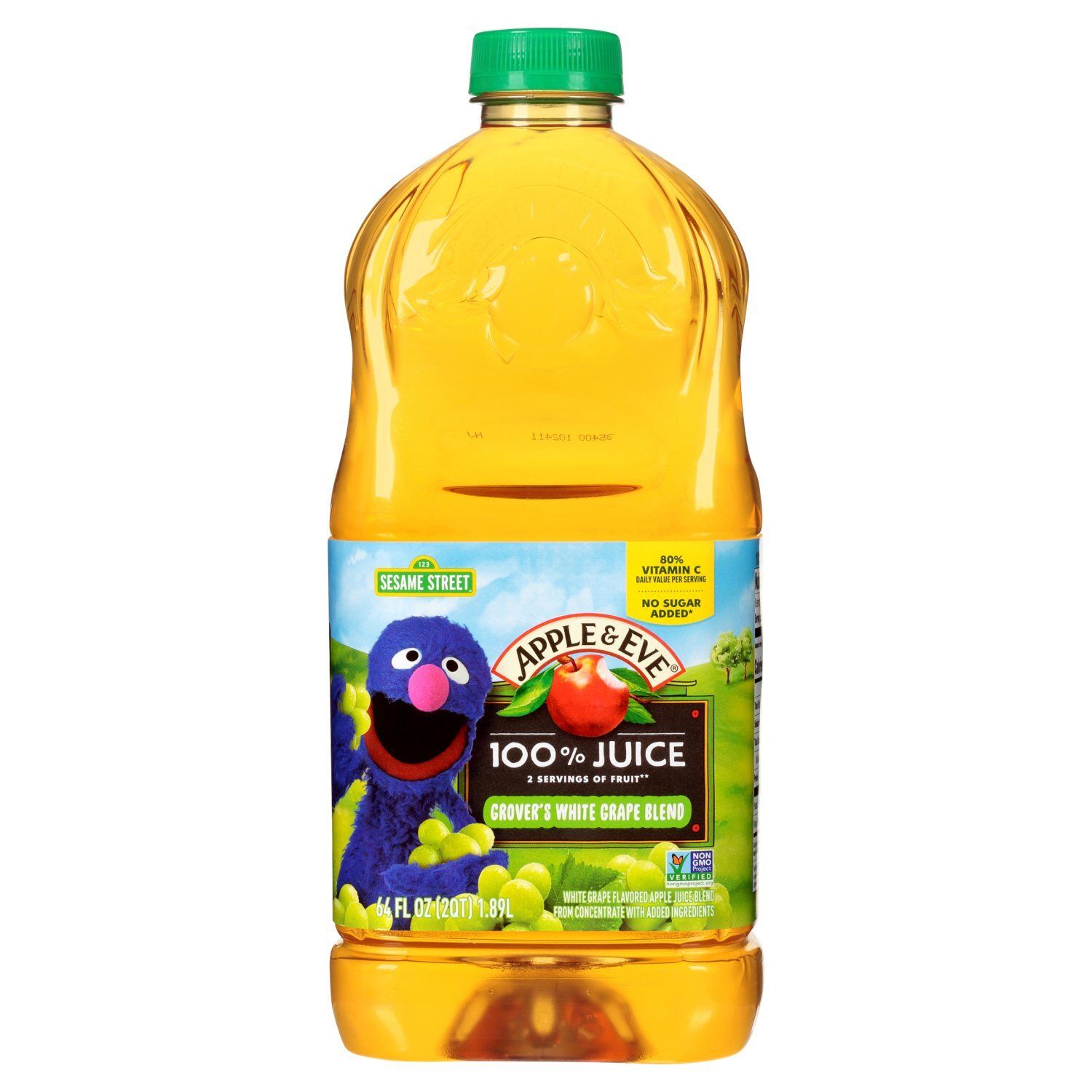 Apple &amp; Eve Sesame Street Grover's White Grape Blend 100% Juice, 64 fl oz