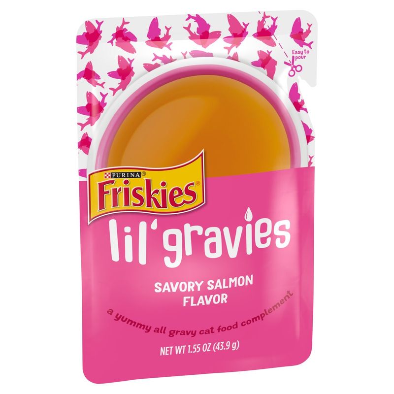 Purina Friskies Lil' Gravies Savory Salmon Flavor Cat Food, 1.55 oz