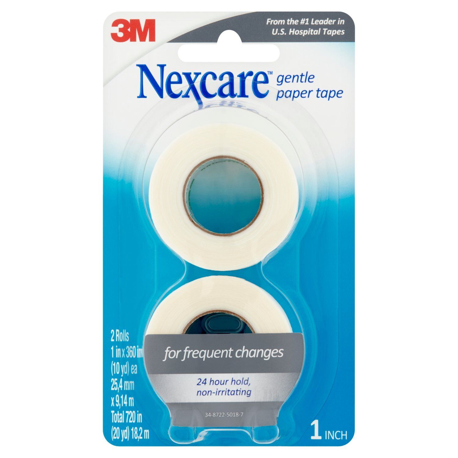 Nexcare™ Gentle Paper First Aid Tape, 1 in x 10 yds, 2 rolls