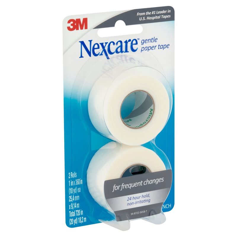 Nexcare™ Gentle Paper First Aid Tape, 1 in x 10 yds, 2 rolls