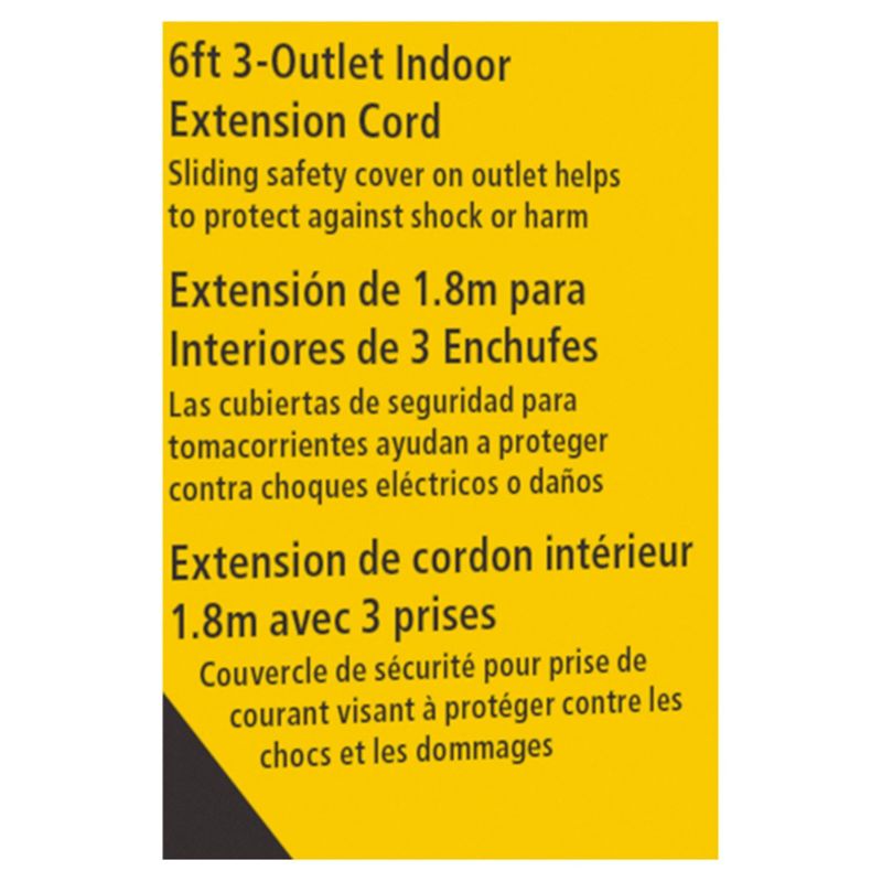 Stanley Cordmax 6ft 3-Outlet Indoor Extension Cord