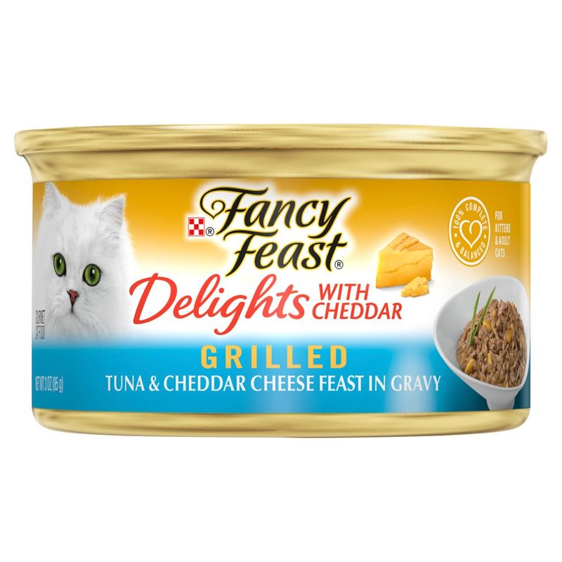 Purina Fancy Feast Delights with Cheddar Gourmet Cat Food, 3 oz