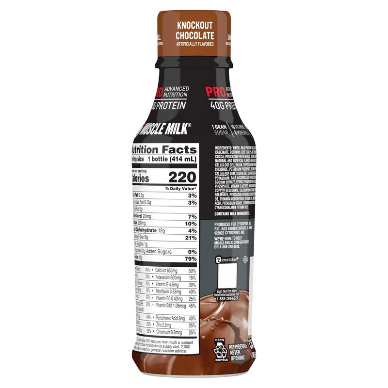 Gatorade Muscle Milk Pro Advanced Nutrition Knockout Chocolate Protein Shake, 14 fl oz