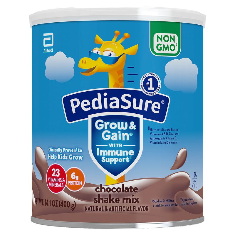 PediaSure Grow &amp; Gain Chocolate Shake Mix, 14.1 oz
