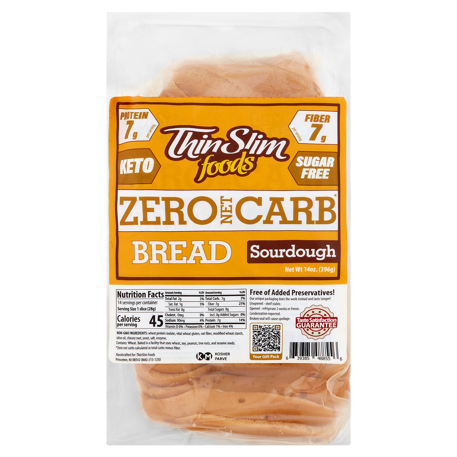 Thin Slim Foods Zero Net Carb Sourdough Bread, 14 oz
